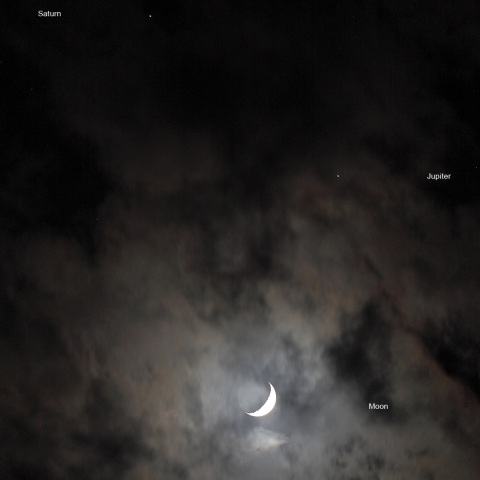 月＆木星＆土星の接近