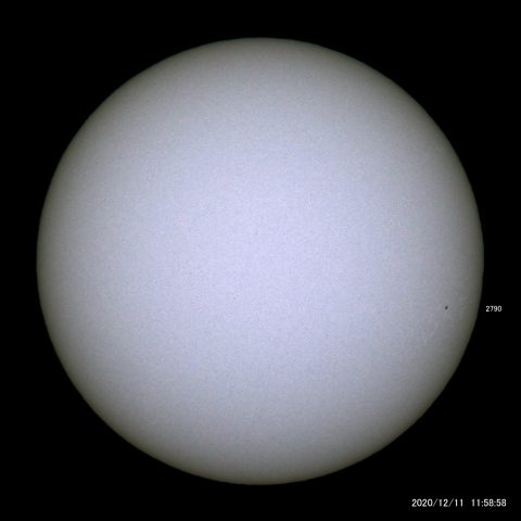 太陽黒点 (2020/12/11)