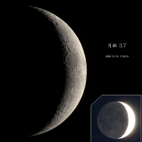 月齢 3.7（地球照）