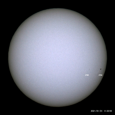 太陽黒点 (2021/01/01)