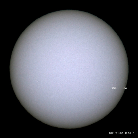 太陽黒点 (2021/01/02)