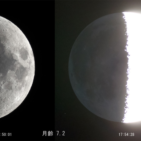 月齢 7.2（地球照）