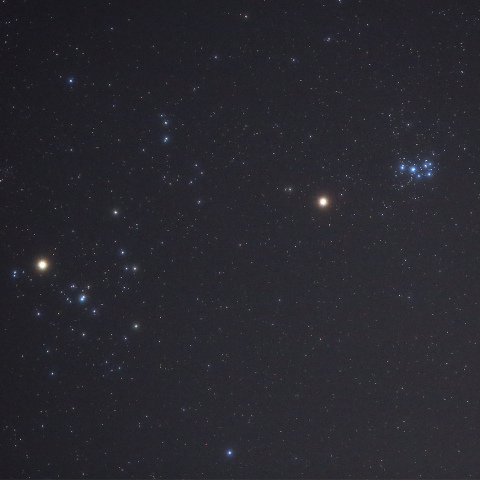 火星とプレアデスの接近＆ヒアデス
