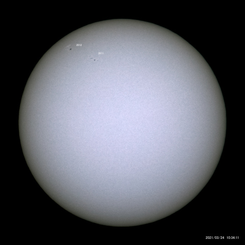 太陽黒点 (2021/03/24)