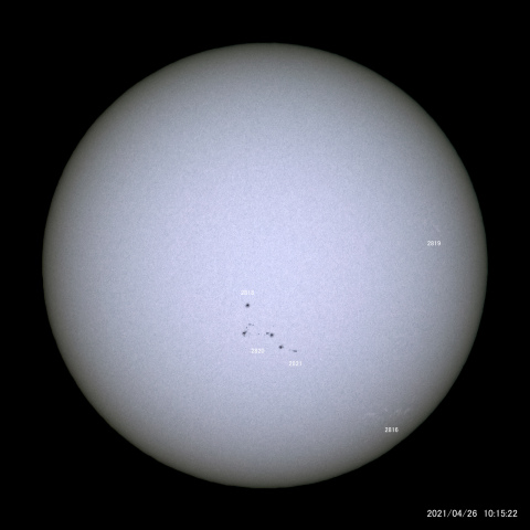 太陽黒点 (2021/04/26)