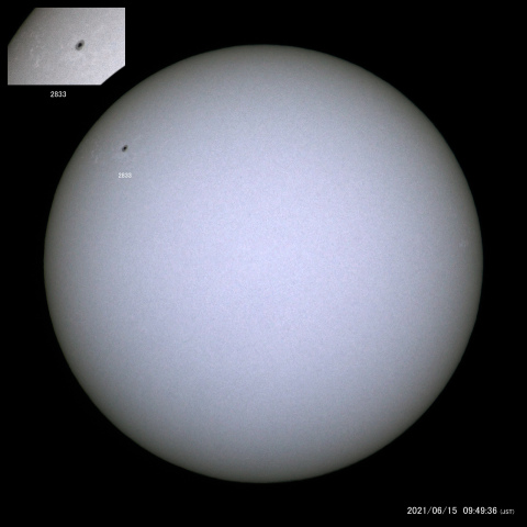 太陽黒点 (2021/06/15)