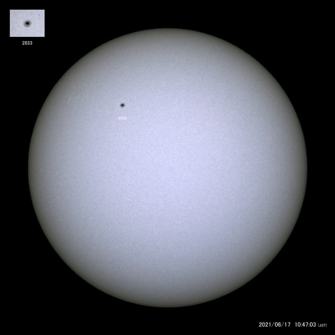 太陽黒点 (2021/06/17)