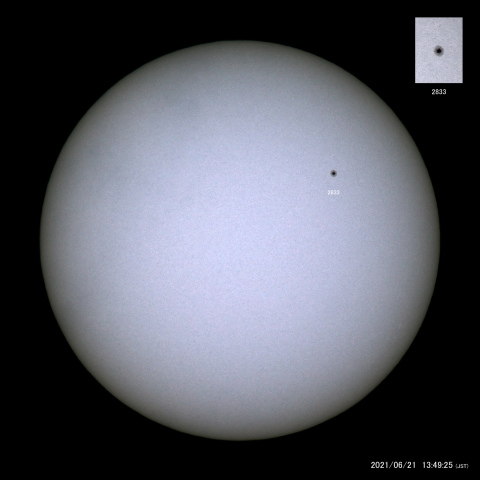 太陽黒点 (2021/06/21)