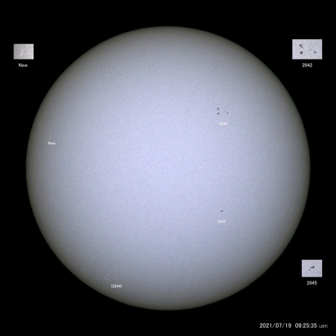 太陽黒点 (2021/07/19)