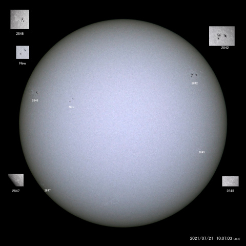 太陽黒点 (2021/07/21)