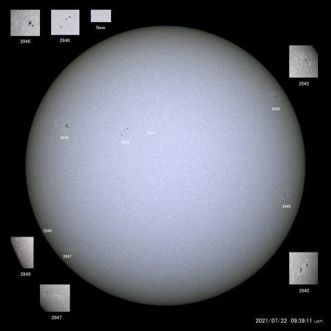 太陽黒点 (2021/07/22)