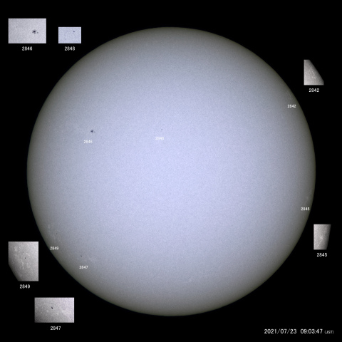 太陽黒点 (2021/07/23)