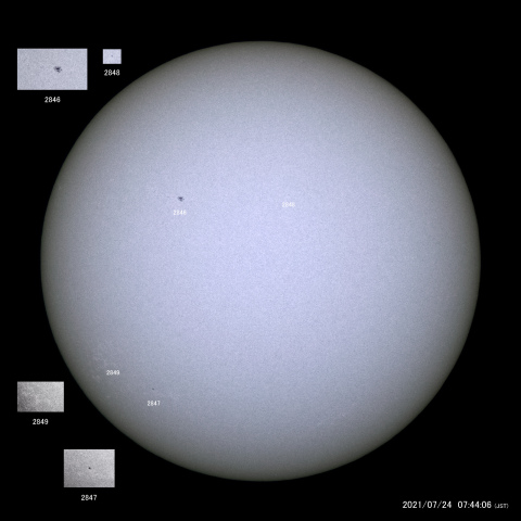 太陽黒点 (2021/07/24)
