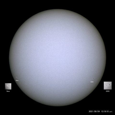 太陽黒点 (2021/08/04)