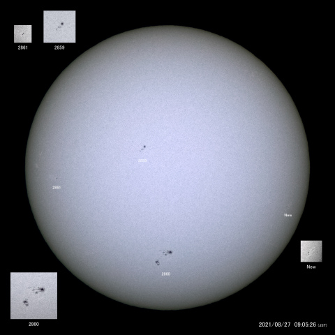 太陽黒点 (2021/08/27)