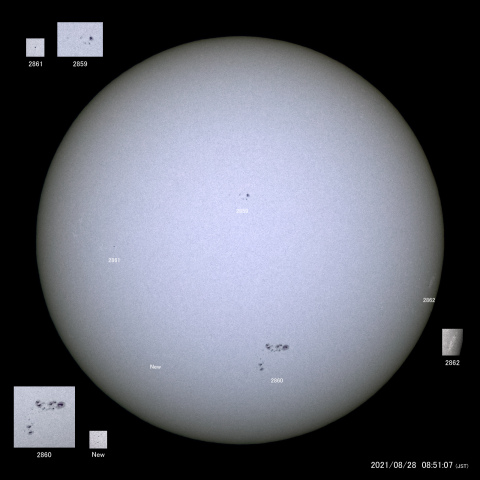 太陽黒点 (2021/08/28)