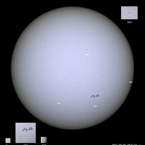 太陽黒点 (2021/08/29)