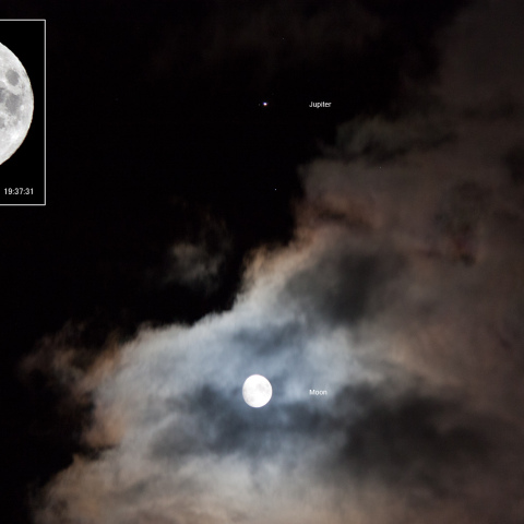 月と木星の接近