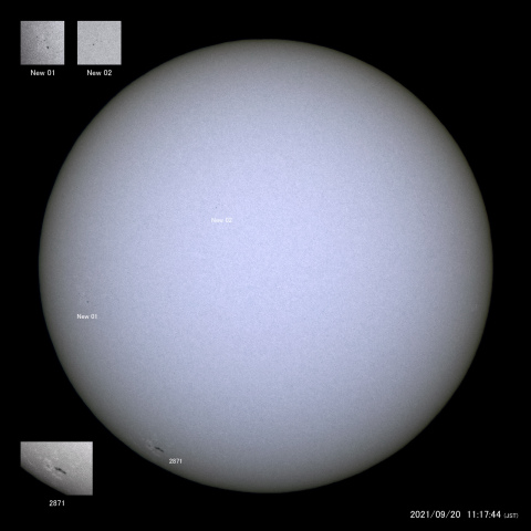 太陽黒点 (2021/09/20)