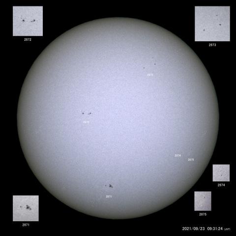 太陽黒点 (2021/09/23)