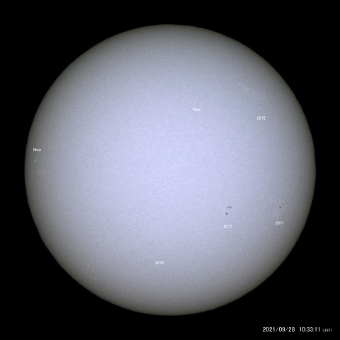 太陽黒点 (2021/09/28)