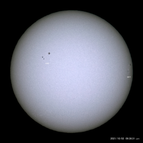 太陽黒点 (2021/10/02)