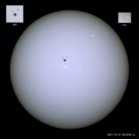 太陽黒点 (2021/10/10)