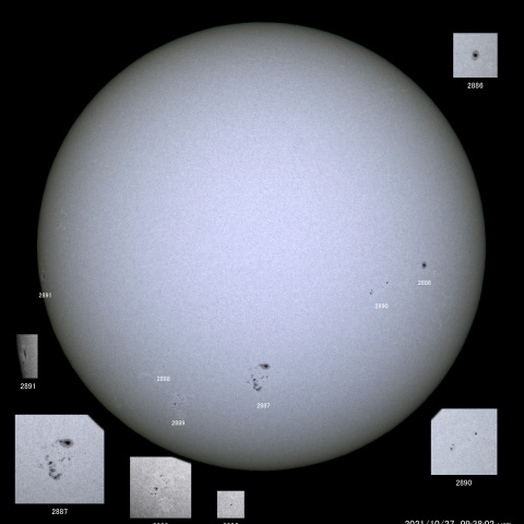 太陽黒点 (2021/10/27)