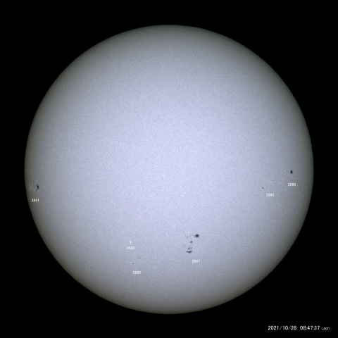 太陽黒点 (2021/10/28)