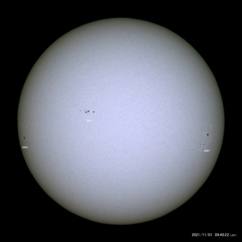 太陽黒点 (2021/11/01)