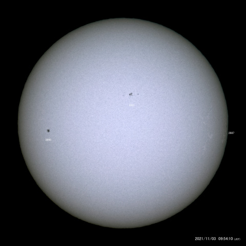 太陽黒点 (2021/11/03)