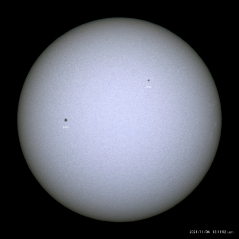 太陽黒点 (2021/11/04)