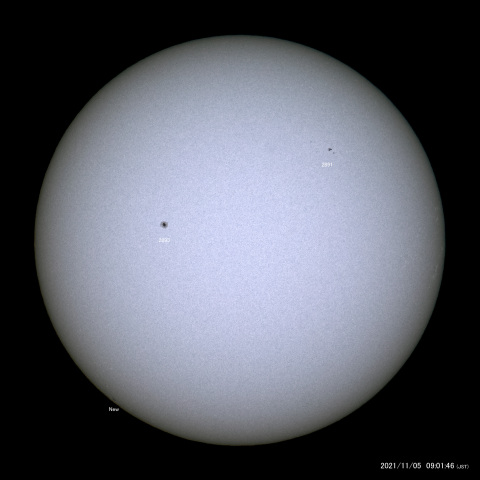 太陽黒点 (2021/11/05)