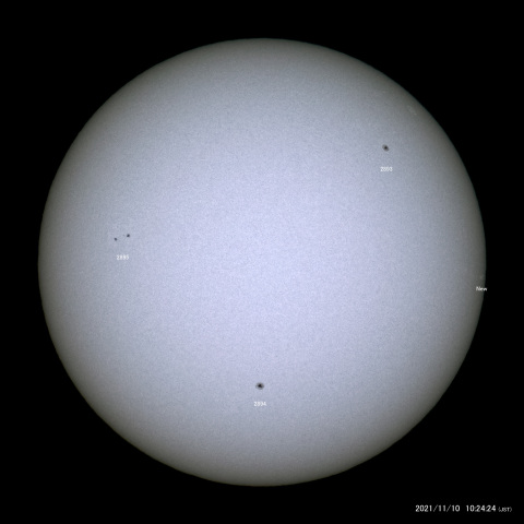 太陽黒点 (2021/11/10)