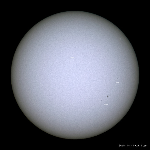 太陽黒点 (2021/11/13)