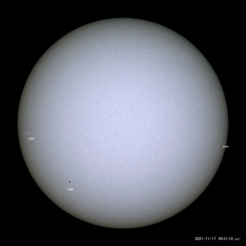 太陽黒点 (2021/11/17)