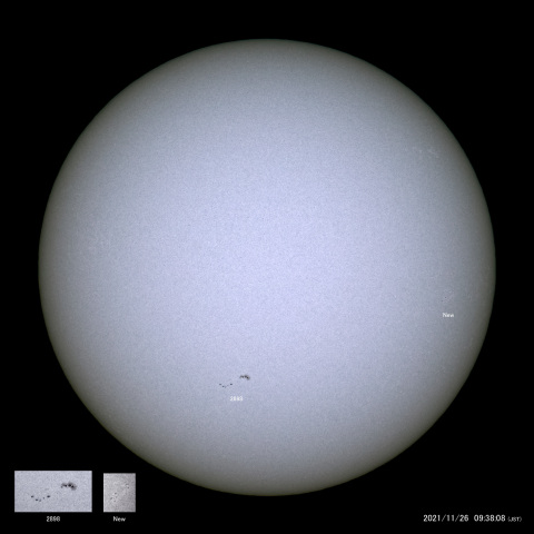 太陽黒点 (2021/11/26)