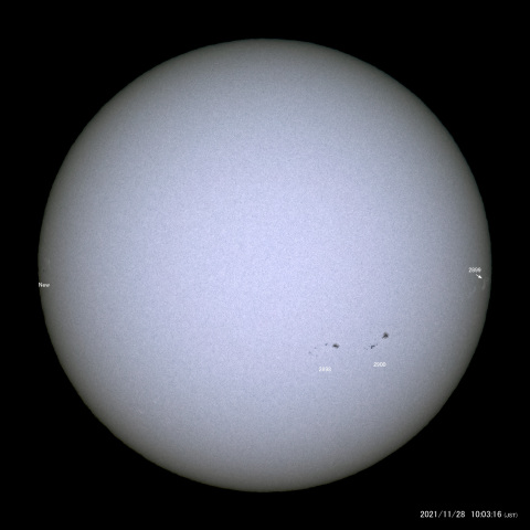 太陽黒点 (2021/11/28)