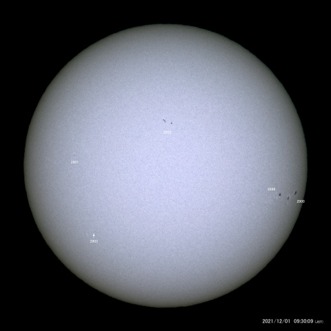 太陽黒点 (2021/12/01)