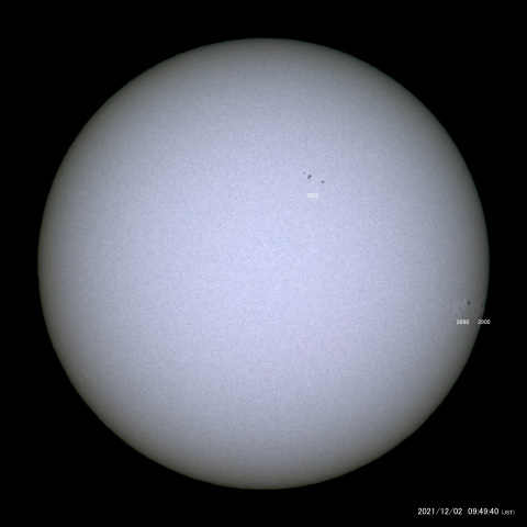 太陽黒点 (2021/12/02)