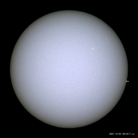 太陽黒点 (2021/12/03)