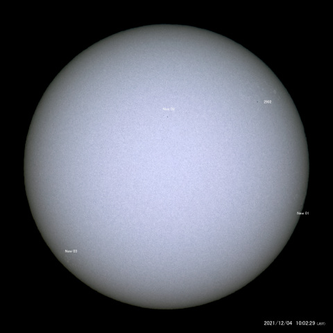 太陽黒点 (2021/12/04)