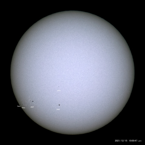 太陽黒点 (2021/12/15)