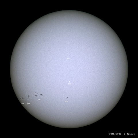 太陽黒点 (2021/12/16)