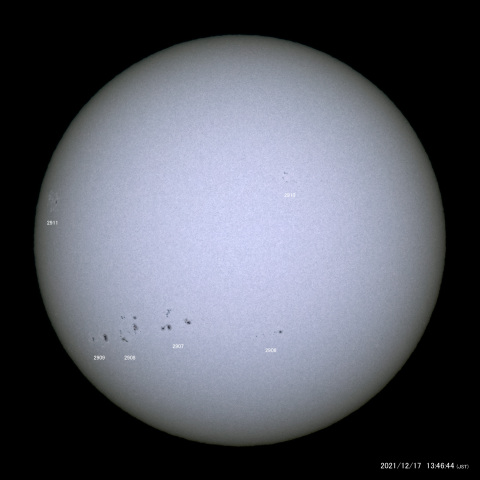 太陽黒点 (2021/12/17)