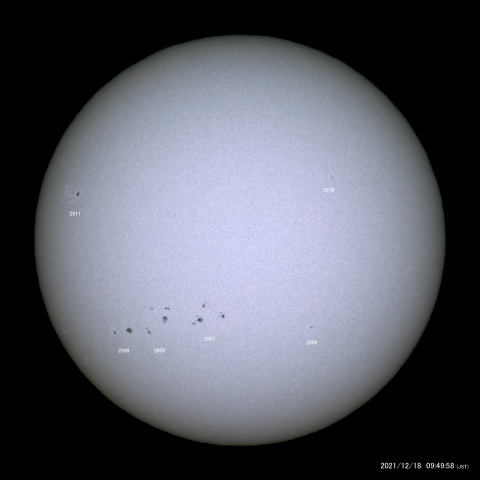 太陽黒点 (2021/12/18)