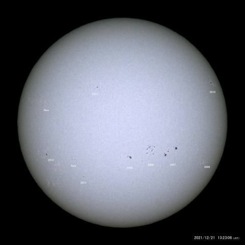 太陽黒点 (2021/12/21)