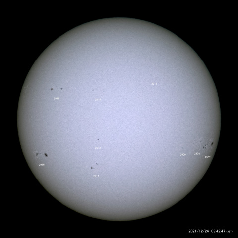 太陽黒点 (2021/12/24)