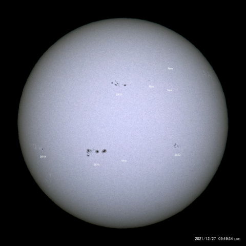 太陽黒点 (2021/12/27)