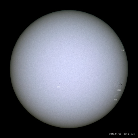 太陽黒点 (2022/01/02)